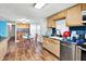 Open concept kitchen with dining area and island at 33 Miami Dr, Noblesville, IN 46062