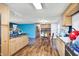 Full view of kitchen with island and dining area at 33 Miami Dr, Noblesville, IN 46062