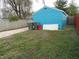 Small backyard with detached garage and fence at 443 N Centennial St, Indianapolis, IN 46222