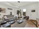 Furnished living room featuring hardwood floors, large windows and comfortable seating at 1018 Calvary St, Indianapolis, IN 46203