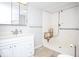 Bathroom with walk-in shower and grab bars at 11682 E State Road 38, Sheridan, IN 46069