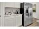 Stainless steel refrigerator and coffee bar in a kitchen at 3703 Sunset Ridge Dr, Franklin, IN 46131