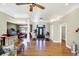 Spacious entryway with hardwood floors and high ceilings at 11262 N Everett Rd, Monrovia, IN 46157