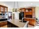 Kitchen with double ovens, custom cabinetry, and an island at 11262 N Everett Rd, Monrovia, IN 46157