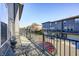 Private deck with patio furniture overlooking townhomes at 308 Brunswick Way, Zionsville, IN 46077