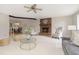 Living room with brick fireplace and comfortable seating at 1189 N County Road 475 E, Avon, IN 46123