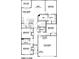 First floor plan showing 3 bedrooms, 2 baths, kitchen, and 2-car garage at 5559 Tart Blvd, Indianapolis, IN 46239
