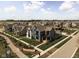 Aerial view of a new neighborhood with various house styles at 17366 Newton Main St, Westfield, IN 46074