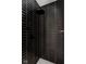 Modern shower with black tile and fixtures at 17366 Newton Main St, Westfield, IN 46074