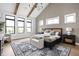 Spacious main bedroom with high ceilings, large windows, and a tranquil atmosphere at 5187 Abington Way, Zionsville, IN 46077