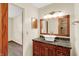 Bathroom with granite countertop and vessel sink at 8150 Shorewalk Dr # B, Indianapolis, IN 46236