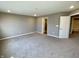 Large bedroom with plush carpeting and access to bathroom at 2834 Maricopa Blvd, Whitestown, IN 46075