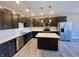 Modern kitchen with stainless steel appliances and an island at 2834 Maricopa Blvd, Whitestown, IN 46075