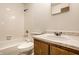 Clean bathroom with tiled shower and vanity at 8016 Minlo Dr, Indianapolis, IN 46227