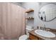 Clean bathroom with shower/tub combo and updated vanity at 12438 Berry Patch Ln, Fishers, IN 46037