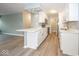Modern kitchen with white cabinets, quartz countertops, and stainless steel appliances at 3965 N Meridian St # Apt 2A, Indianapolis, IN 46208