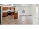Modern kitchen with stainless steel appliances and granite countertops at 8442 Burket Way, Camby, IN 46113