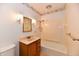 Clean bathroom with shower/tub combo at 1500 S Anderson St, Elwood, IN 46036