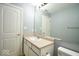Bathroom with vanity, toilet and single sink at 8231 Golden Ridge Ln, Indianapolis, IN 46237