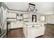 Modern kitchen with island and stainless steel appliances at 1850 White Oak W Ln, Martinsville, IN 46151