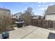 Large concrete patio with built-in grill and yard space at 5443 Drum Rd, Indianapolis, IN 46216