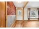 Inviting entryway with rustic wood and metal accents at 12389 N Navajo Ct, Camby, IN 46113