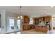 Kitchen boasts island, stainless steel appliances, and wood cabinets at 4450 W 300 N, Fairland, IN 46126