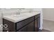 Double vanity bathroom with marble countertop at 4763 E Shadowbrook Dr, Camby, IN 46113