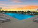 Stunning pool at sunset, perfect for relaxation at 6359 Granby Dr, Whitestown, IN 46075