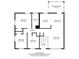 Two-story home floor plan, showing bedrooms, kitchen, and living room at 807 Alden Dr, Fortville, IN 46040