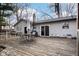 Backyard with deck, patio furniture and partial view of house at 154 E Thompson Rd, Indianapolis, IN 46227