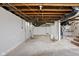 Unfinished basement with exposed utilities and ample storage space at 4630 Young Ave, Indianapolis, IN 46201