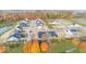 Aerial view of new homes and community with pond at 4991 Elaine Ct, Noblesville, IN 46062