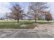 Landscaped backyard with mature trees and bird feeder at 9048 N Watson Meadows Ln, Mooresville, IN 46158