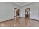 Dining room with hardwood floors and views to kitchen at 9048 N Watson Meadows Ln, Mooresville, IN 46158
