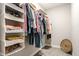 Well-organized closet with shelving and hanging rods at 2546 Mounts Run Ln, Whitestown, IN 46075