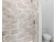Modern bathroom with walk-in shower and tiled walls at 2709 Station St, Indianapolis, IN 46218