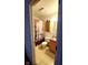 Bathroom with shower/tub combo, wood vanity, and updated shower curtain at 5126 Seerley Creek Rd, Indianapolis, IN 46241