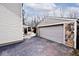 View of the detached garage from the side at 6348 Kingsley Dr, Indianapolis, IN 46220