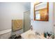 Small bathroom with shower and vanity at 965 W New Rd, Greenfield, IN 46140