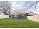 Spacious backyard with grassy lawn and wooden fence at 209 Trowbridge St, Indianapolis, IN 46201