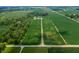 Top-down aerial view of a property, highlighting the long driveway, fields, and surrounding landscape at 4832 E 200 N, Anderson, IN 46012