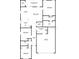 Open concept floor plan featuring a great room, kitchen, dining area, and three bedrooms at 9913 Waterside Dr, Noblesville, IN 46064