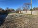 Fenced backyard with some snow cover on a sunny winter day at 724 Iroquois St, Anderson, IN 46012