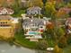 Luxury home with pool and lakefront location in fall at 8804 Waterside Dr, Indianapolis, IN 46278