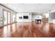 Spacious game room with hardwood floors, a pool table, and plenty of room for entertainment at 8804 Waterside Dr, Indianapolis, IN 46278