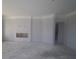 Unfinished living room with drywall and a fireplace cutout at 3509 Wrangler Dr, Bargersville, IN 46106