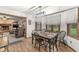 Dining area adjacent to the kitchen with views of the living room at 1110 N Cambridge Ct, Greenfield, IN 46140