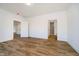 Bright bedroom with hardwood floors and access to bathroom at 202 Asbury Dr, Anderson, IN 46013