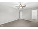 Spacious bedroom with ceiling fan and closet at 7648 Three Arch Overlook, Noblesville, IN 46062